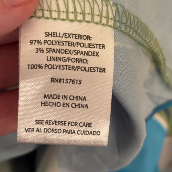 Vibrant Blue and Green Halter Dress - Picture 6 of 6